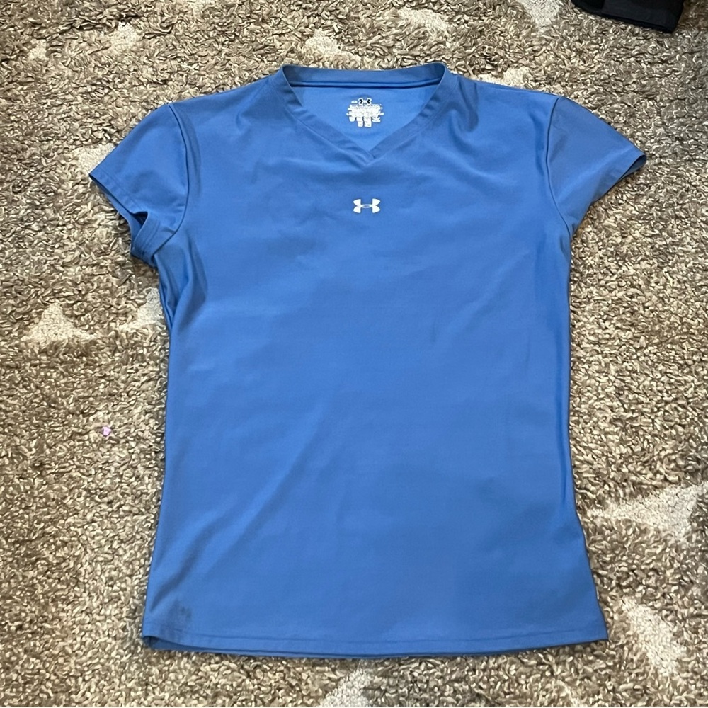 Under Armour Blue Cap Sleeve Fitted T-Shirt